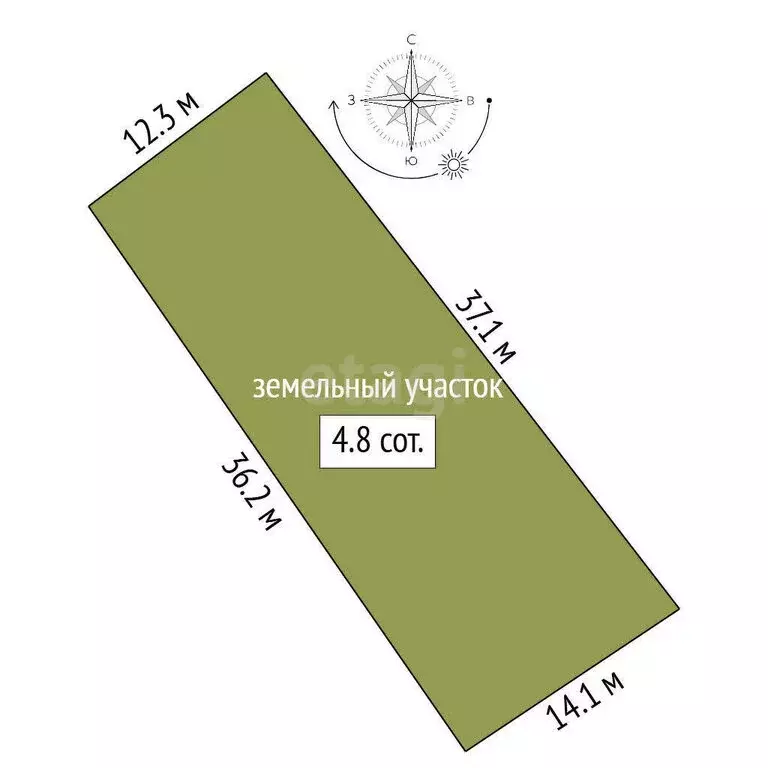 Участок в Богандинский, Почтовая улица (5 м) - Фото 0