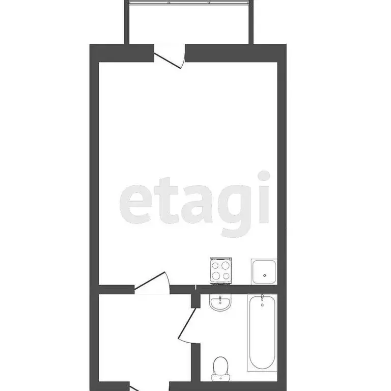Квартира-студия: село Фролы, Балтийская улица, 2 (23.4 м) - Фото 0