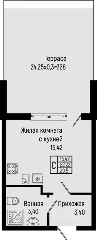 Студия Краснодарский край, Туапсинский муниципальный округ, с. ... - Фото 0