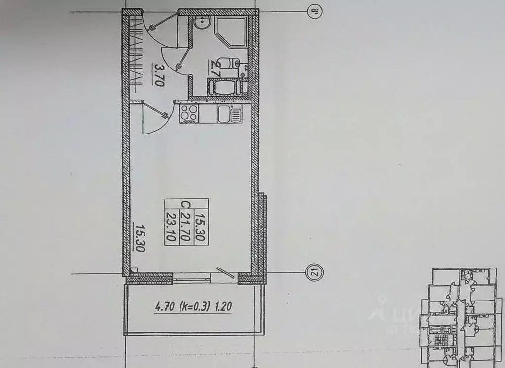 Студия Санкт-Петербург пос. Шушары, Московское ш., 244 (23.0 м) - Фото 2