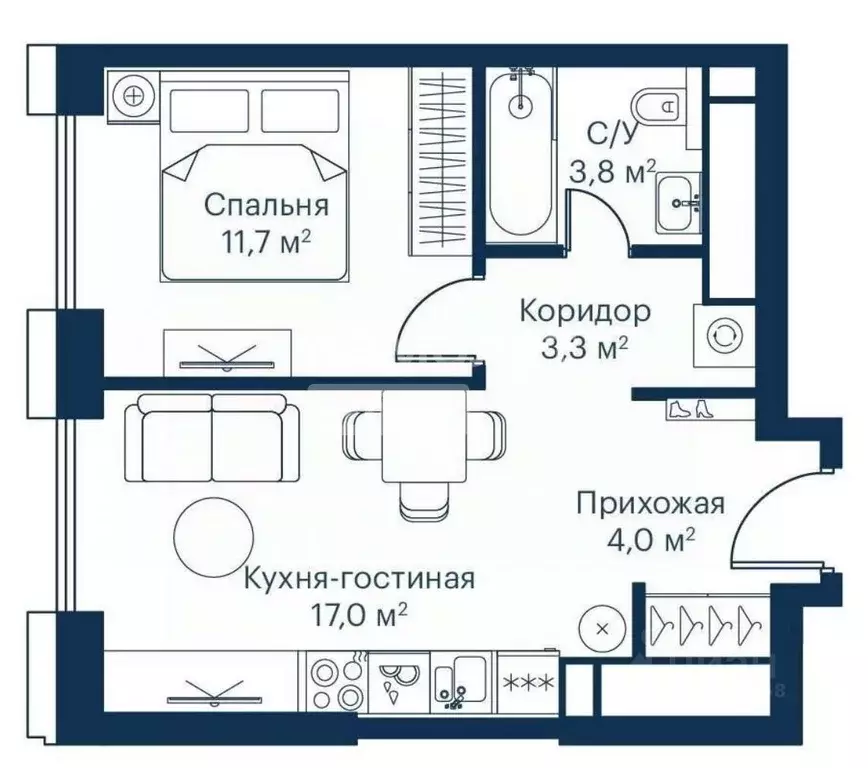 1-к кв. Москва Волоколамское ш., 95/2к8 (39.7 м) - Фото 1