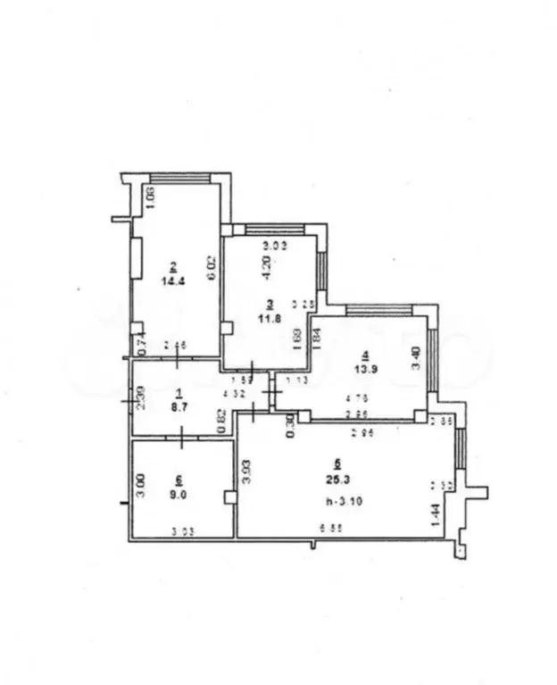 3-к. квартира, 83,1 м, 2/4 эт. - Фото 0