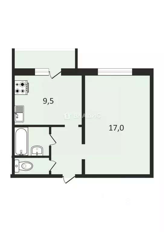 1-к кв. Липецкая область, Липецк ул. Водопьянова, 1 (35.0 м) - Фото 2