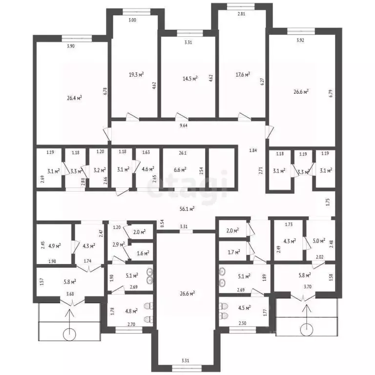 Офис в Ямало-Ненецкий АО, Новый Уренгой Оптимистов мкр, 10/1 (283 м) - Фото 2