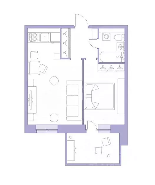 2-к кв. Московская область, Клин ул. Чайковского, 105к2 (39.0 м) - Фото 1