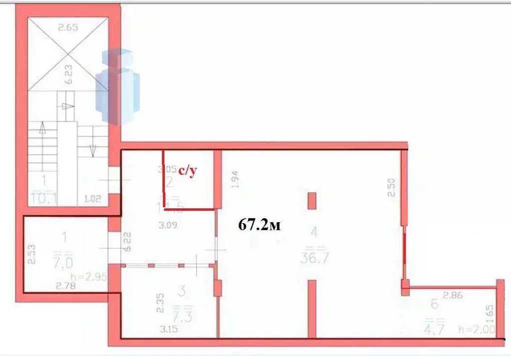 Офис в Нижегородская область, Нижний Новгород ул. Пискунова, 29 (67 м) - Фото 1