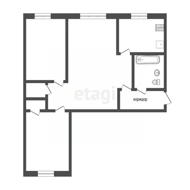 3-к кв. Воронежская область, Воронеж Новосибирская ул., 25/2 (60.1 м) - Фото 0
