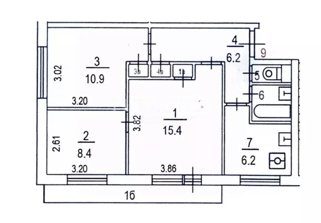 3-к кв. Москва Очаковское ш., 17К2 (51.6 м) - Фото 2