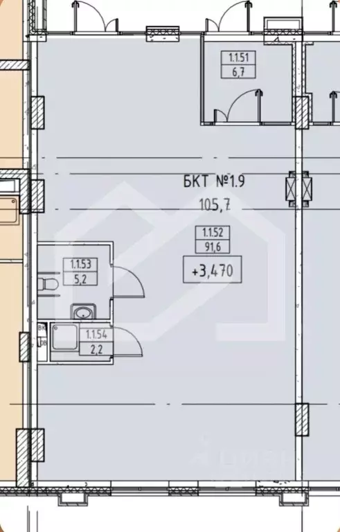 Помещение свободного назначения в Москва Сидней Сити жилой комплекс, ... - Фото 2