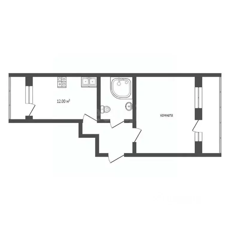 1-к кв. Севастополь ул. Челнокова, 29к3 (45.0 м) - Фото 2