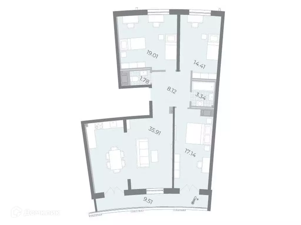 Продаётся 3-к квартира, 103.9 м - Фото 0