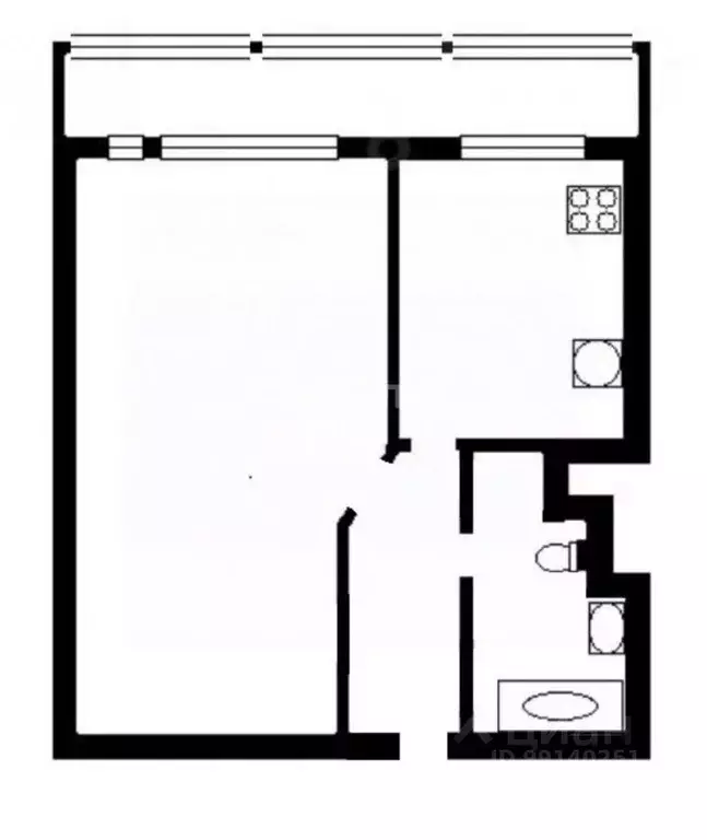 1-к кв. Санкт-Петербург Витебский просп., 37 (38.0 м) - Фото 2