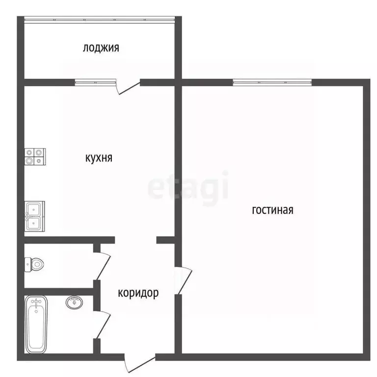 1-к кв. Оренбургская область, Сорочинск 2-й мкр, 14 (32.3 м) - Фото 2