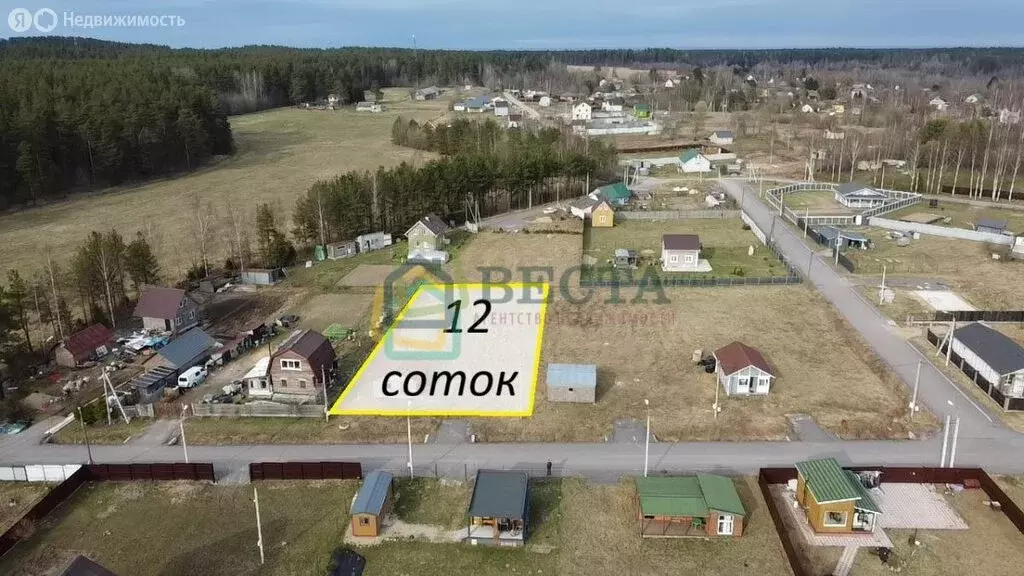 Участок в посёлок Денисово, Песочная улица (12 м) - Фото 2