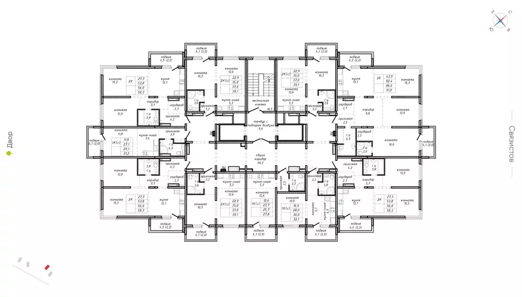 2-к кв. Новосибирская область, Новосибирск ул. Связистов, 162/2 (37.0 ... - Фото 2