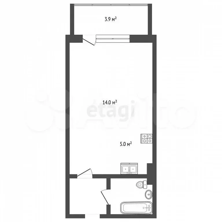 Квартира-студия, 28 м, 12/17 эт. - Фото 0