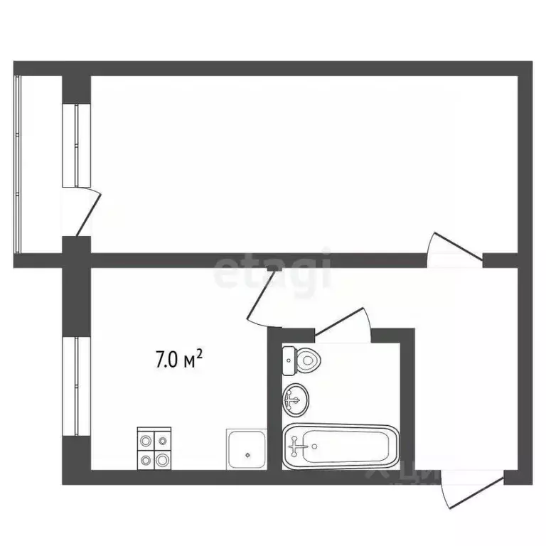 1-к кв. Челябинская область, Троицк Путевая ул., 16Б (32.0 м) - Фото 1