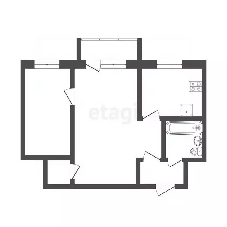 2-к кв. Тюменская область, Тюмень Холодильная ул., 120А (45.0 м) - Фото 0