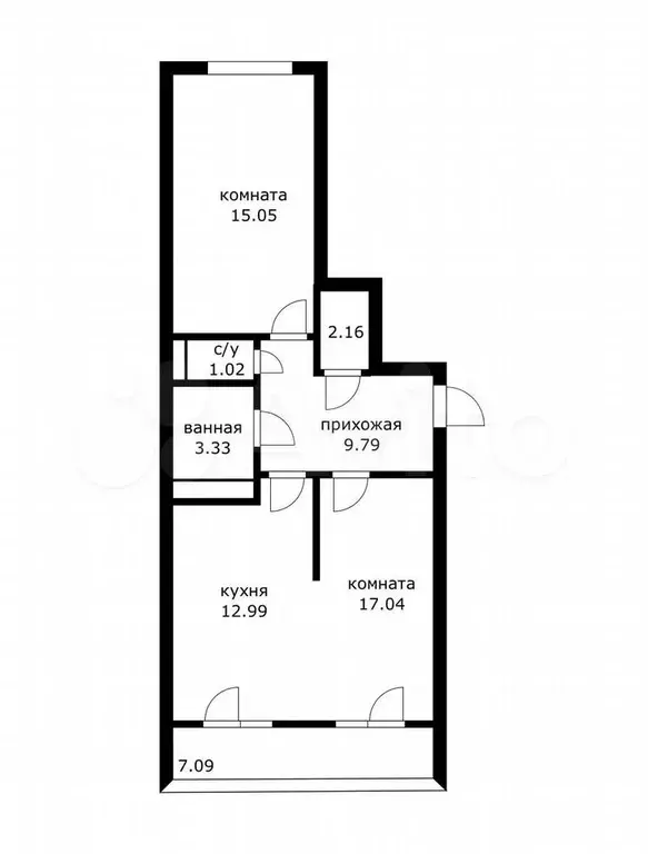 2-к. квартира, 65 м, 4/22 эт. - Фото 0