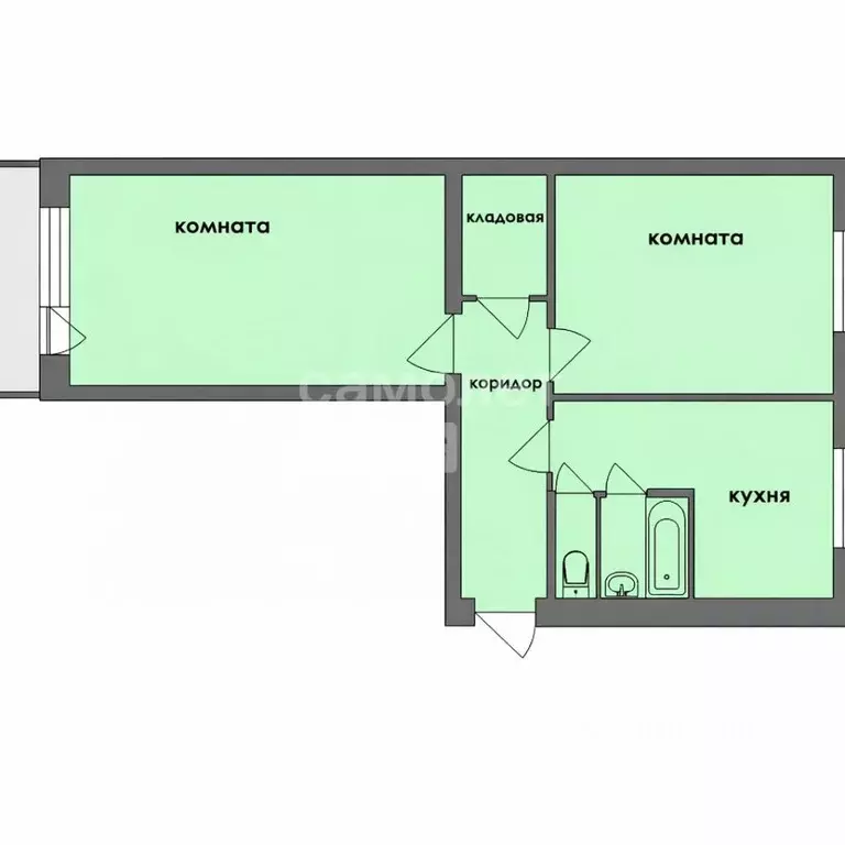 2-к кв. Рязанская область, Рязань Песочня тер., ул. Зубковой, 31к2 ... - Фото 2