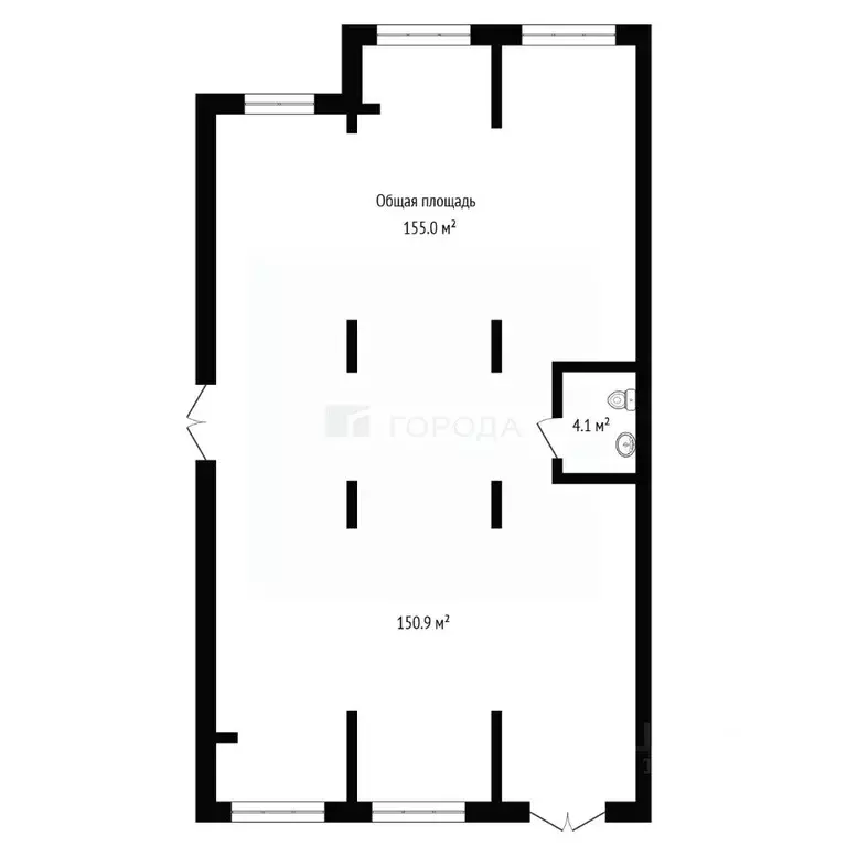 Офис в Новосибирская область, Обь Геодезическая ул., 29 (155 м) - Фото 2