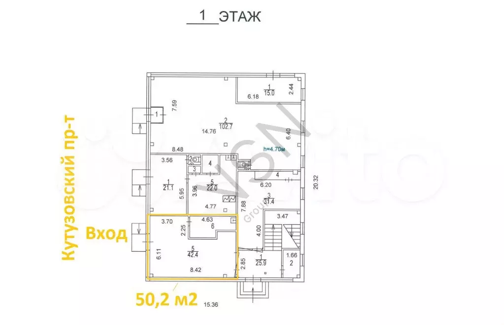 50 м2, витрины, трафик - Фото 0
