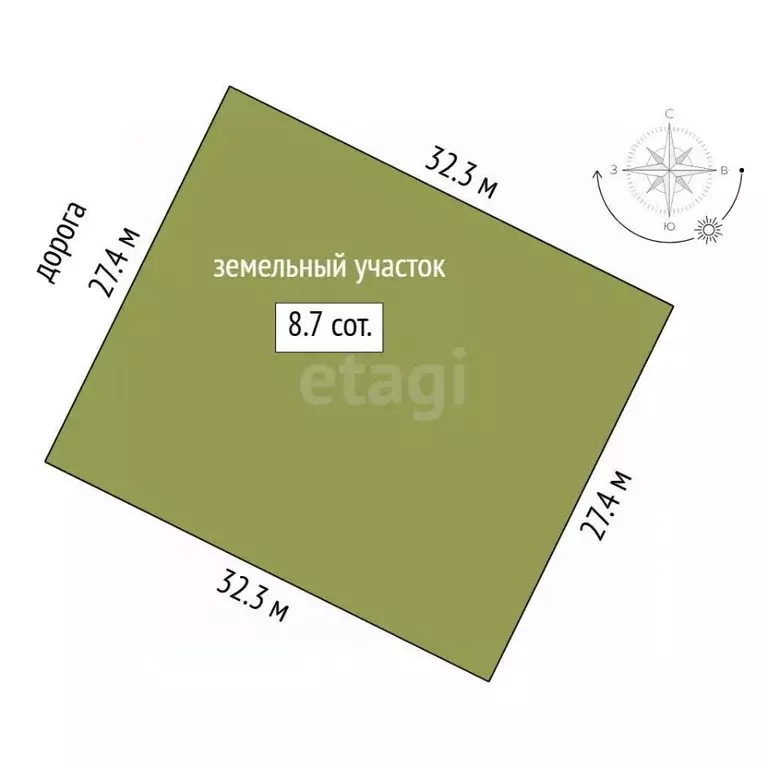 Участок в Тюменская область, Тюменский муниципальный округ, д. Большие ... - Фото 1