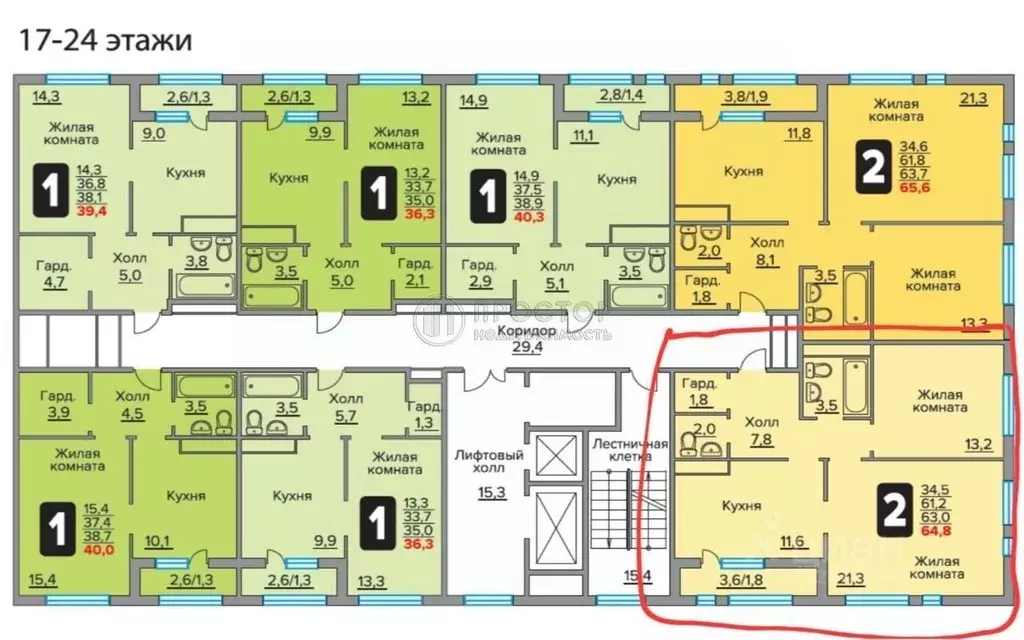 2-к кв. Москва Дмитровское ш., 73Б (65.0 м) - Фото 2