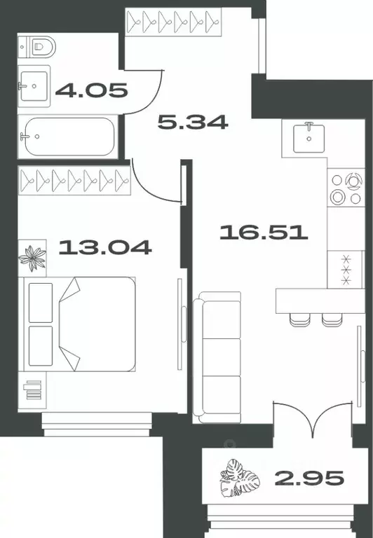 1-к кв. Тульская область, Тула ул. Каракозова (41.89 м) - Фото 1