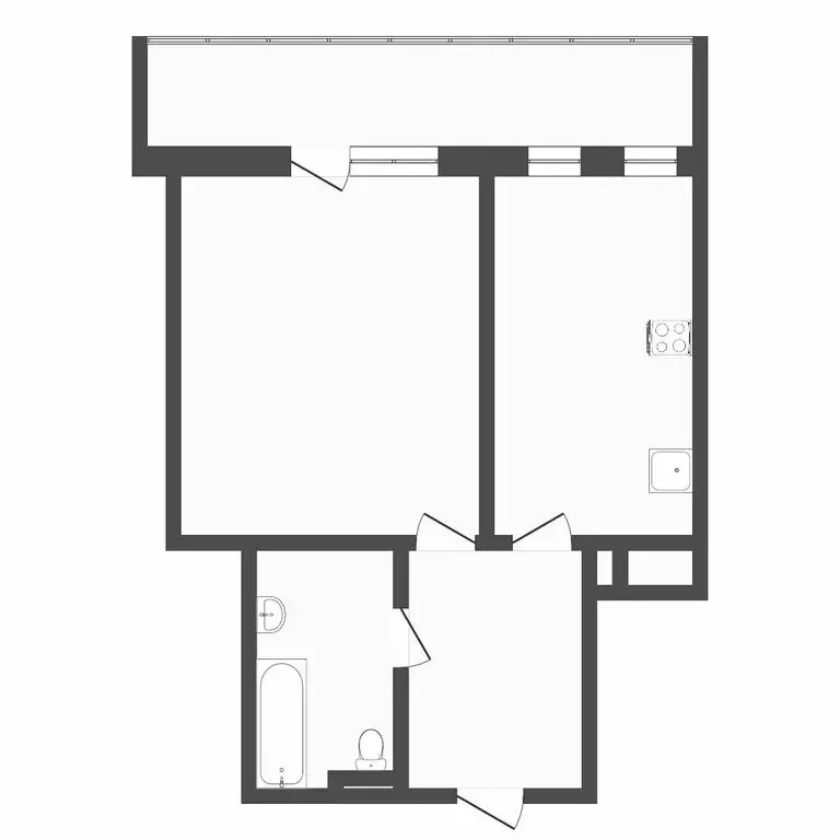 1-комнатная квартира: Тюмень, улица Газовиков, 43 (43.6 м) - Фото 1