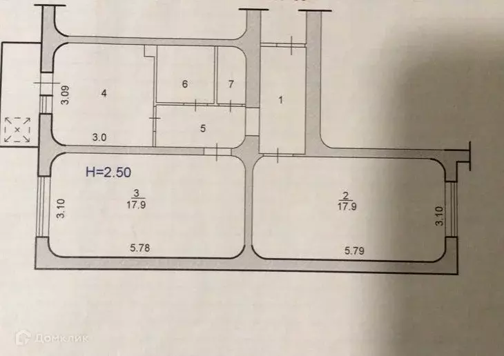 Продаётся 2-к квартира, 57.6 м - Фото 1