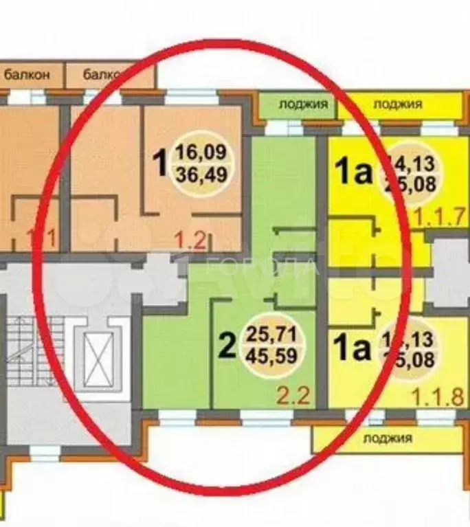2-к. квартира, 49,6 м, 7/9 эт. - Фото 0