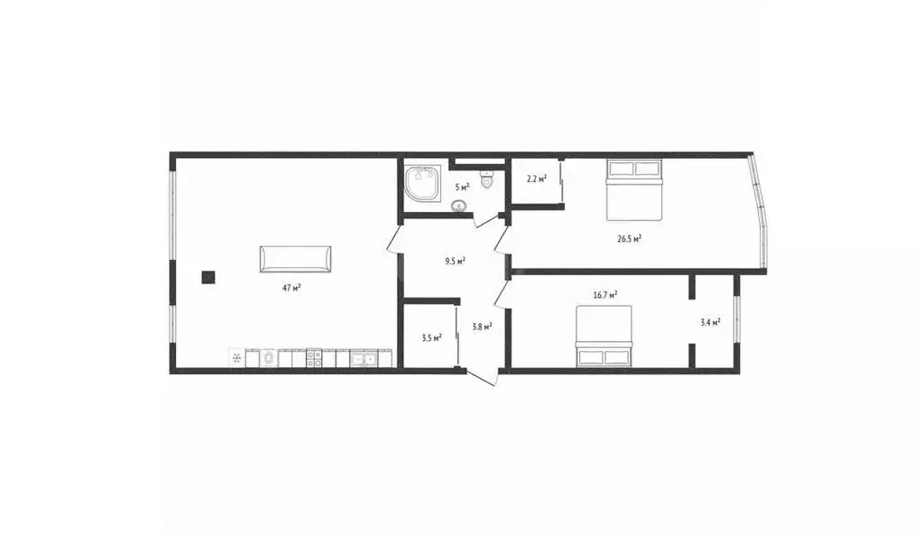 3-к кв. Дагестан, Каспийск ул. Байрамова, 15В (117.0 м) - Фото 2