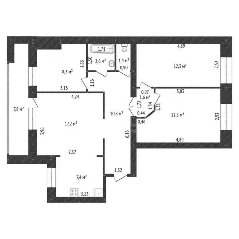 4-к кв. Башкортостан, Уфа ул. Ахметова, 318к1 (74.0 м) - Фото 0