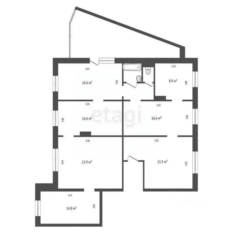 5-к кв. Красноярский край, Красноярск ул. Чернышевского, 100 (126.0 м) - Фото 2