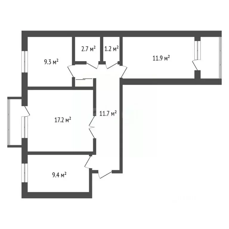 4-к кв. Амурская область, с. Константиновка ул. Коммунальная, 15 (79.4 ... - Фото 1