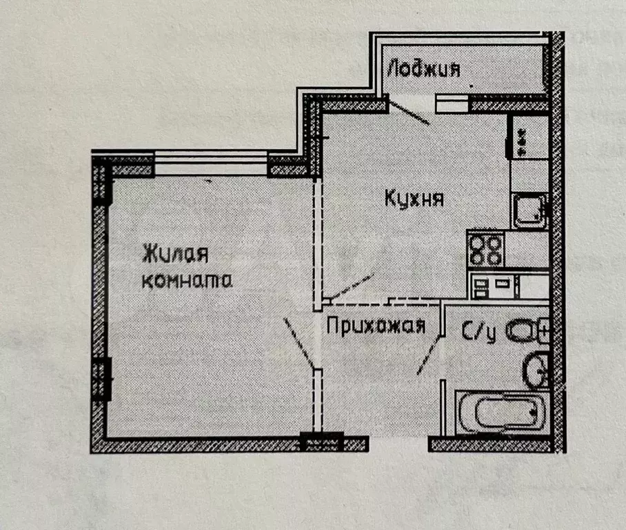1-к. квартира, 30,3 м, 2/23 эт. - Фото 0