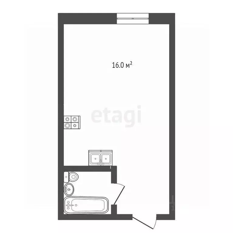 Студия Крым, Алушта ул. Ленина (16.0 м) - Фото 1