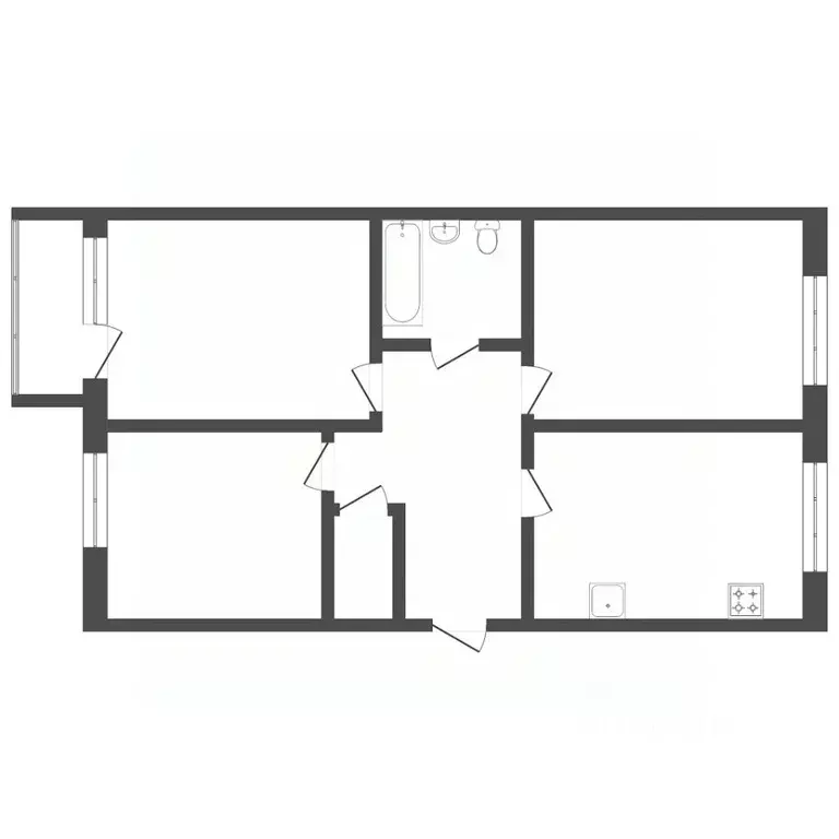 3-к кв. Тюменская область, Тюмень ул. Федюнинского, 30к3 (83.6 м) - Фото 2
