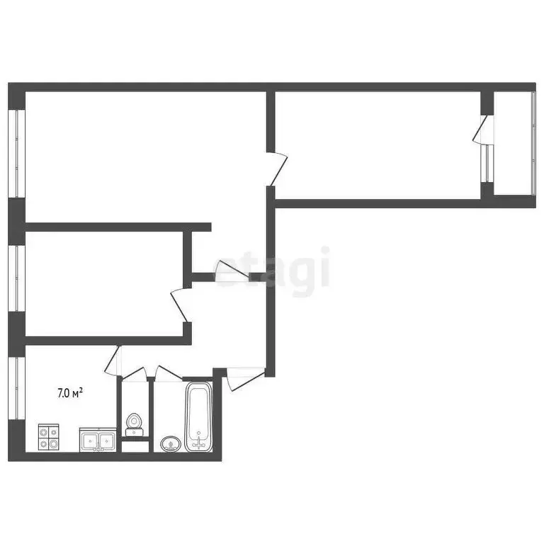 3-комнатная квартира: Симферополь, улица Желябова, 37/4 (75 м) - Фото 1
