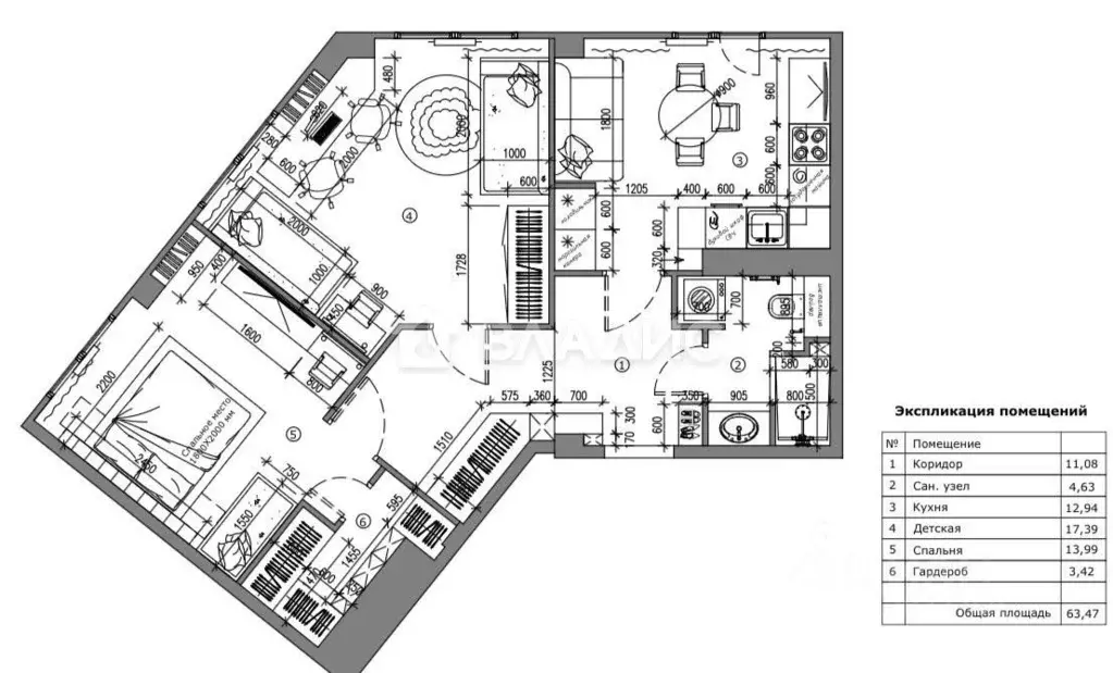 2-к кв. Пензенская область, Пенза ул. Генерала Глазунова, 6 (65.0 м) - Фото 2