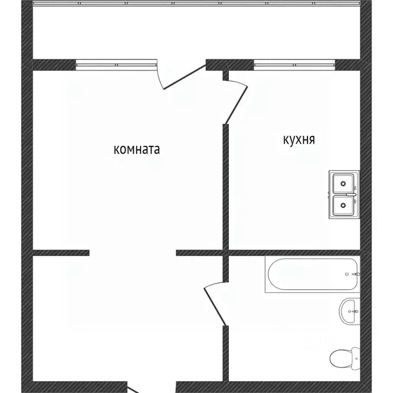 1-к кв. Коми, Сыктывкар ул. Лыткина, 31 (33.7 м) - Фото 2