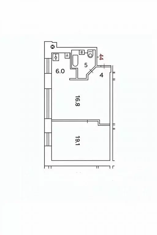 2-к кв. Москва Трифоновская ул., 57К1 (44.3 м) - Фото 1