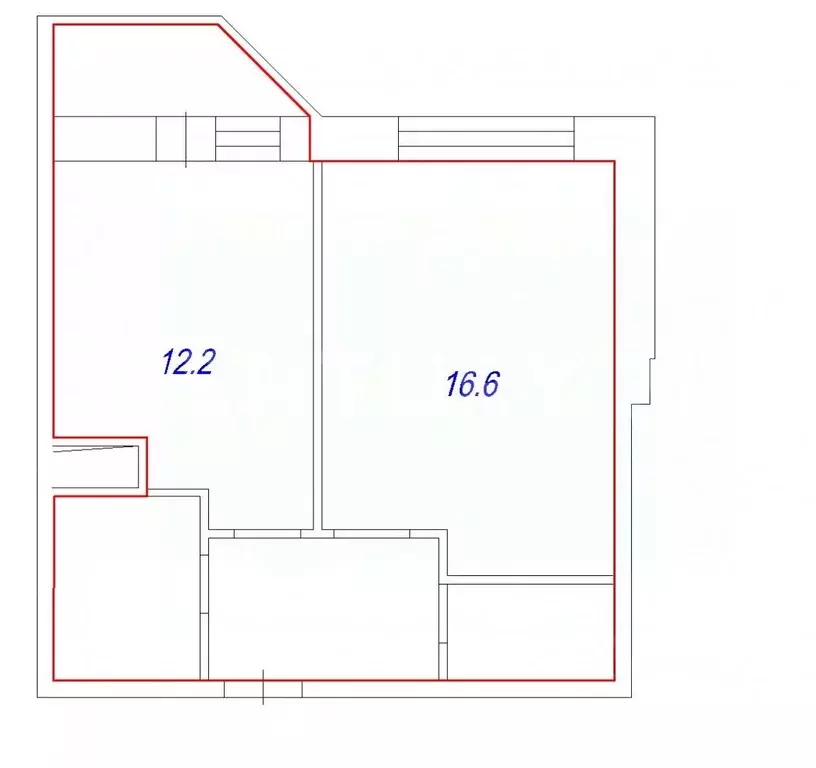 1-к кв. Московская область, Домодедово Западный мкр, ул. Лунная, 33 ... - Фото 2