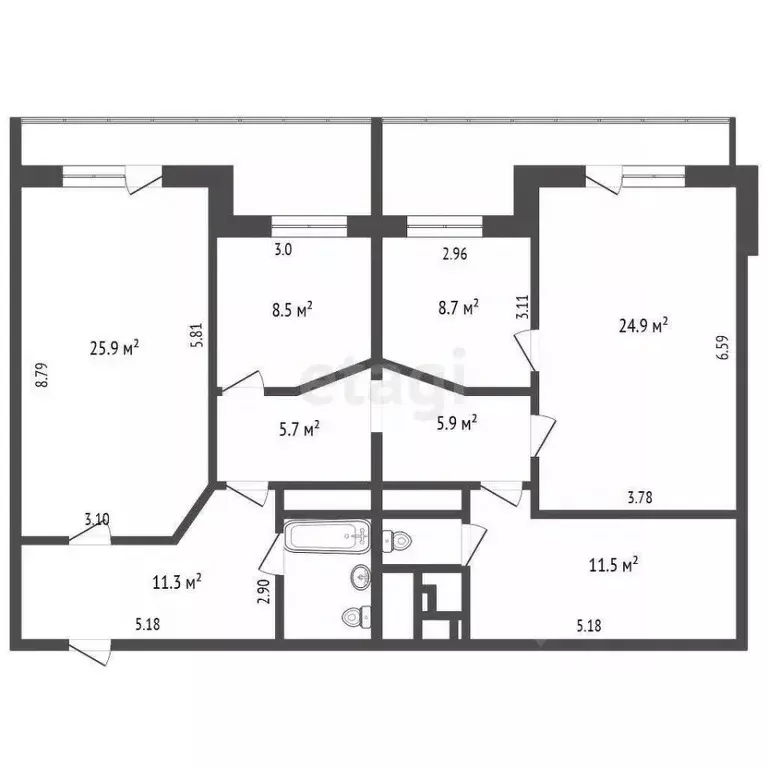 4-к кв. Москва ул. Шкулева, 9К2 (130.0 м) - Фото 1