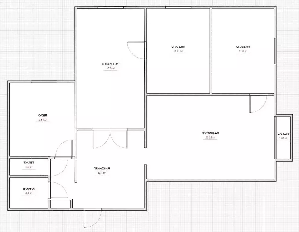 4-к кв. Москва Каширское ш., 9К1 (92.6 м) - Фото 2