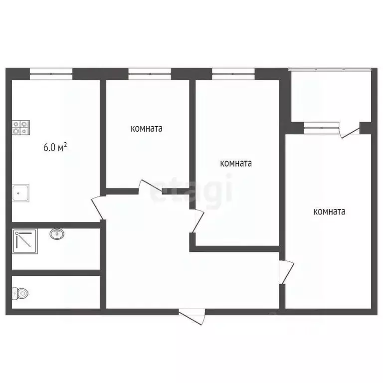 3-к кв. Ярославская область, Ярославль просп. Толбухина, 15а (54.6 м) - Фото 2