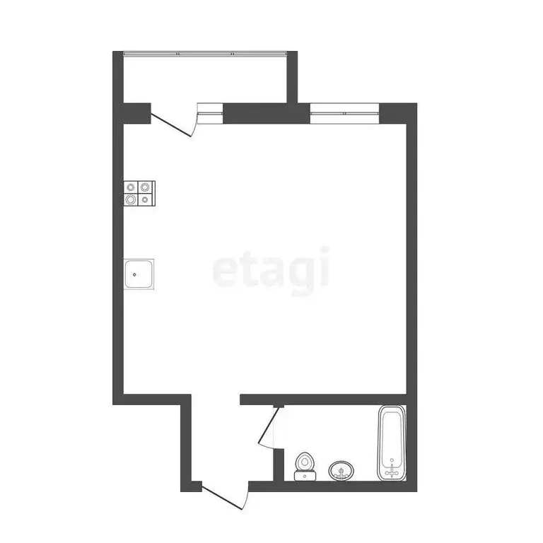 1-комнатная квартира: Иркутск, Ушаковская улица, 3/2 (36.4 м) - Фото 1