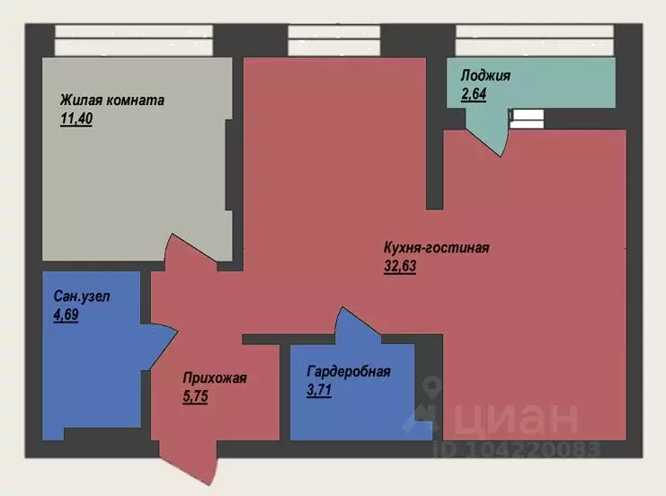 1-к кв. Ханты-Мансийский АО, Ханты-Мансийск ул. Объездная, 57 (60.8 м) - Фото 0