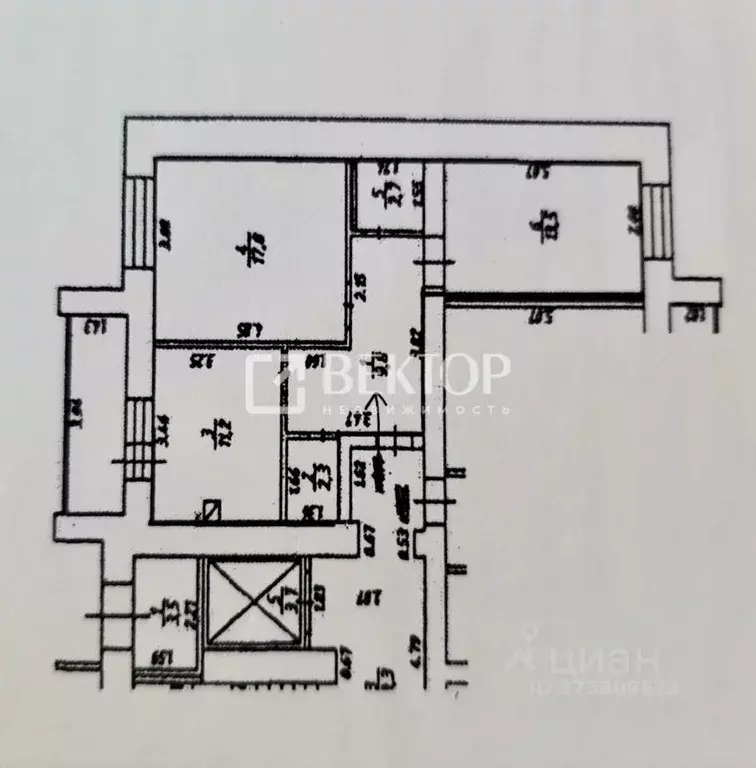 2-к кв. Костромская область, Кострома ул. Маршала Новикова, 25 (57.3 ... - Фото 2